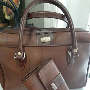 LIZ CLAIBORNE Vintage/Retired 1995 Logo #7 Speedy & Wallet Set